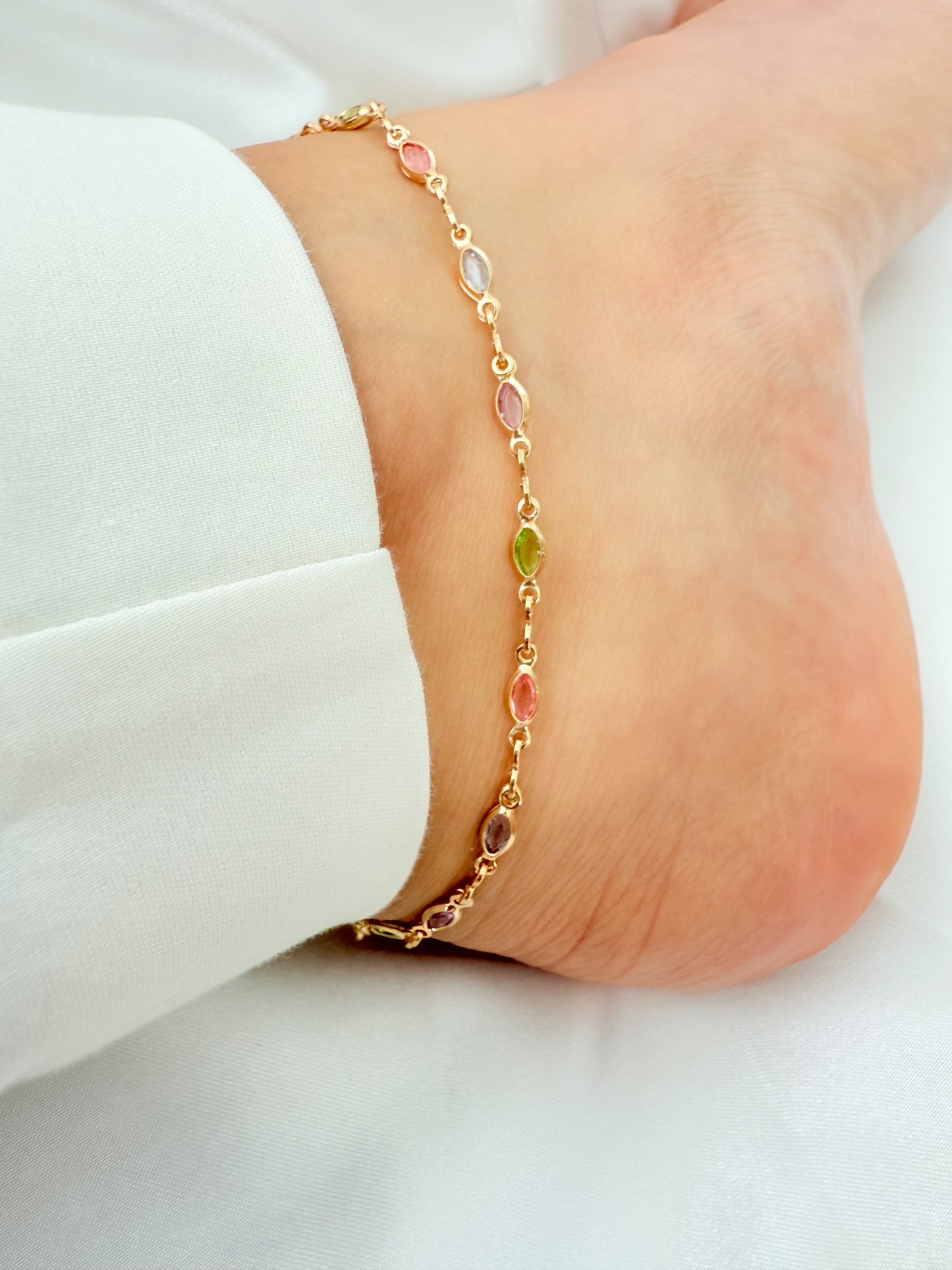 Multicolor anklet