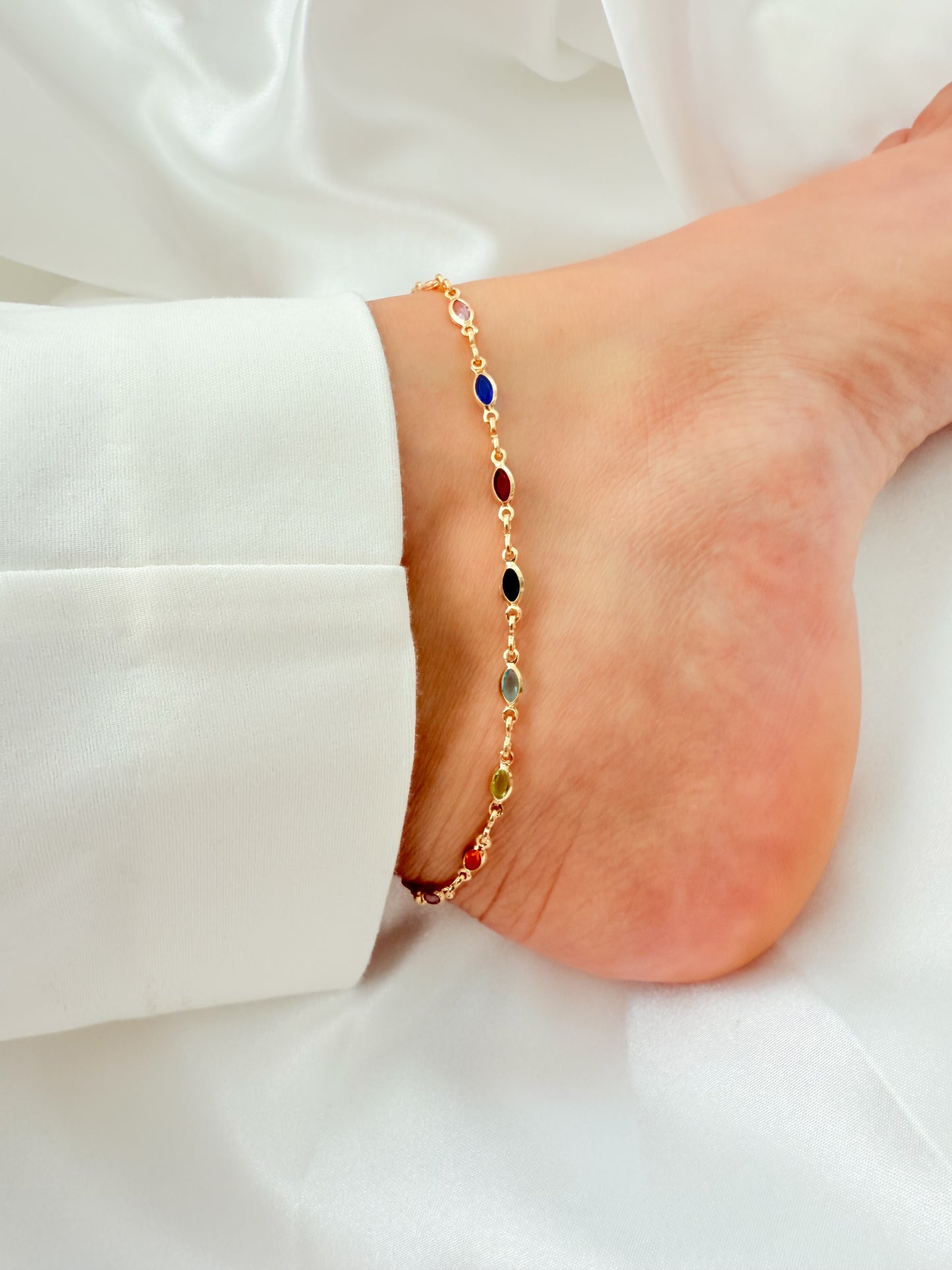 Multicolor anklet