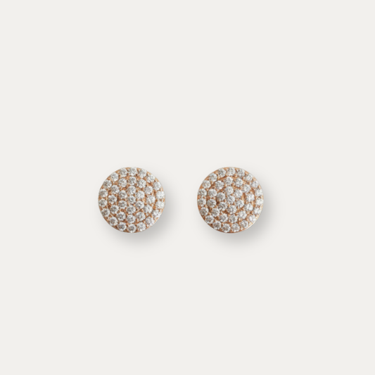 Rose Gold Zircon Stud Earrings