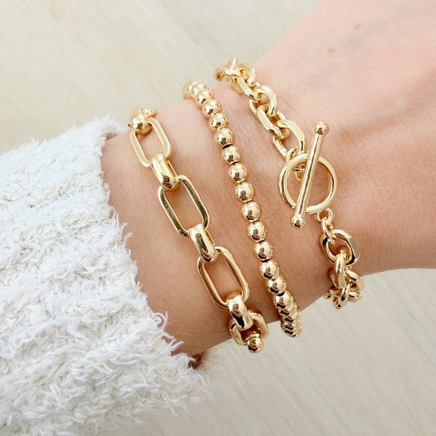 Chunky Paperclip Bracelet - Jewelry Maktub LLC