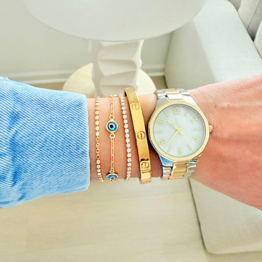 Dainty Evil Eye Bracelet - Jewelry Maktub LLC