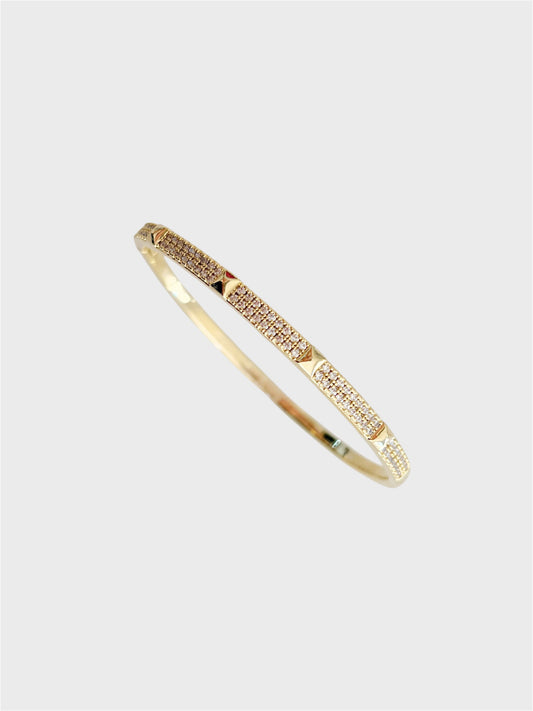 Pave Pyramid Bangle