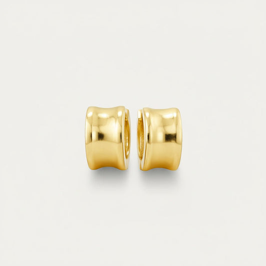 18K Gold Filled Chunky Huggie Hoop Earrings - Jewelry Maktub LLC