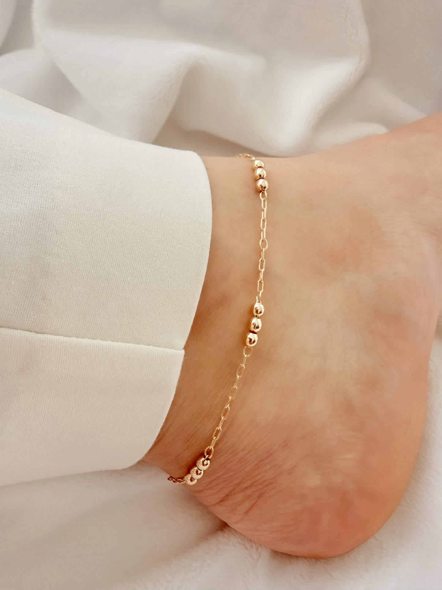 Golden Bead Anklet