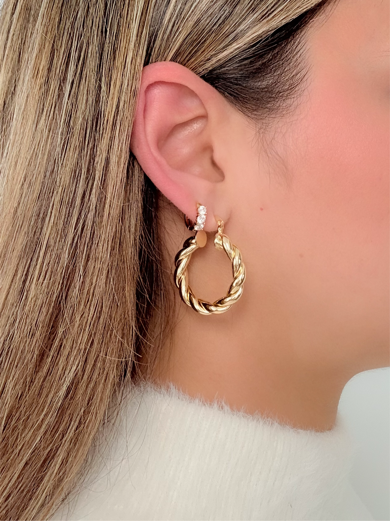 Twisted Hoop Earrings