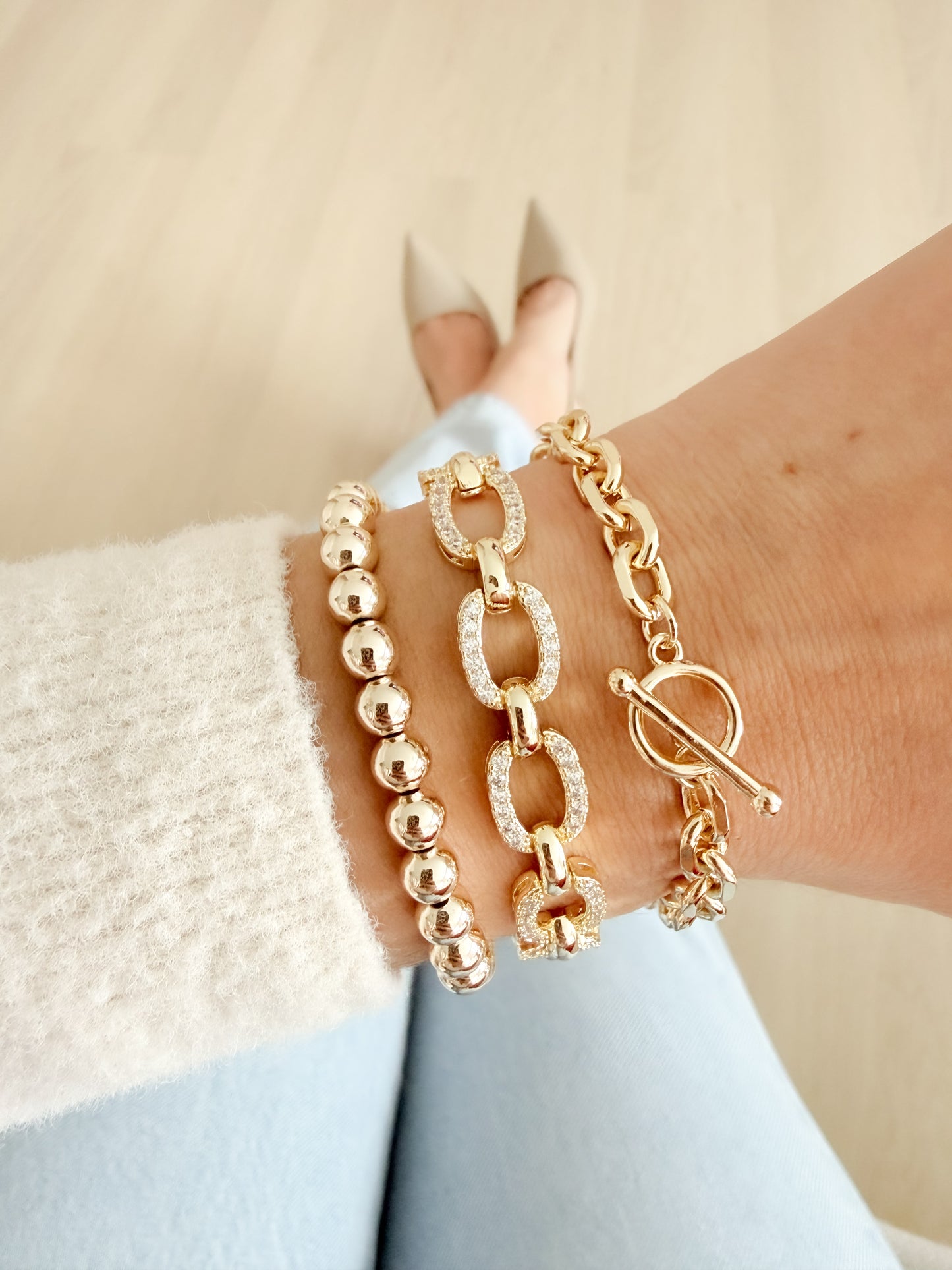 Pavé Oval Link Bracelet