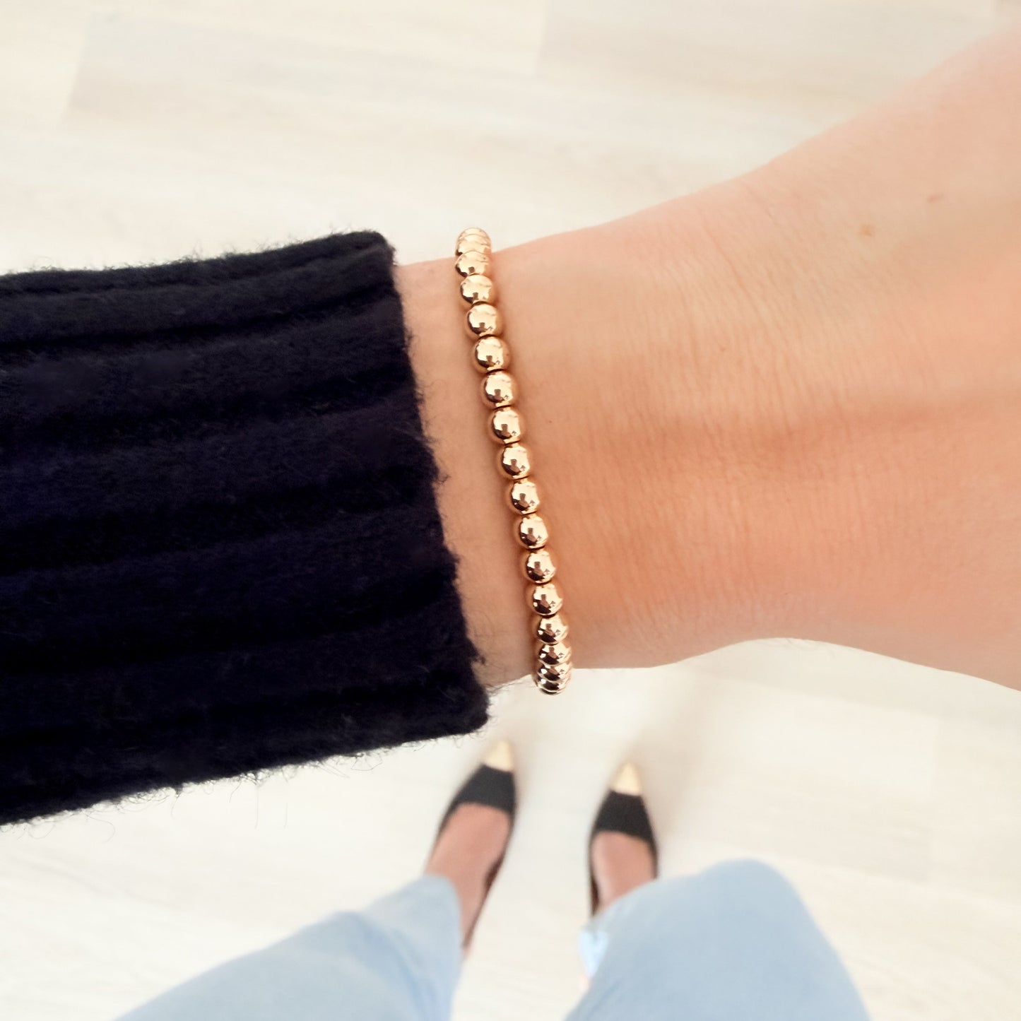 Gold Bead Bracelet