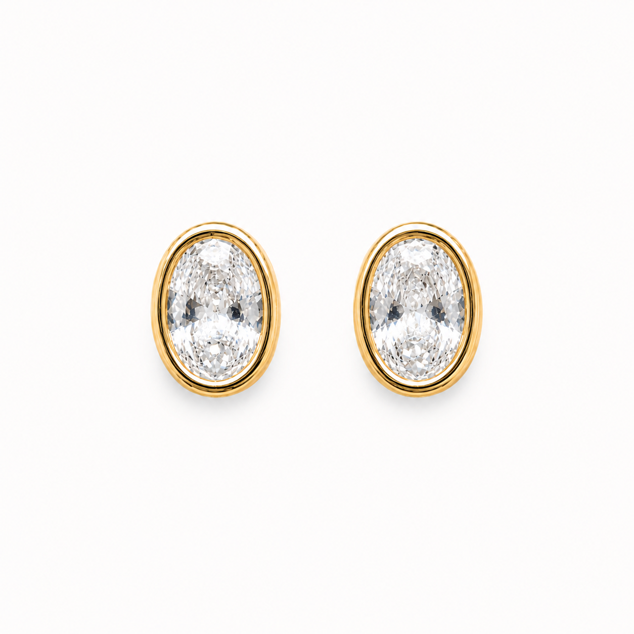 Oval Bezel studs