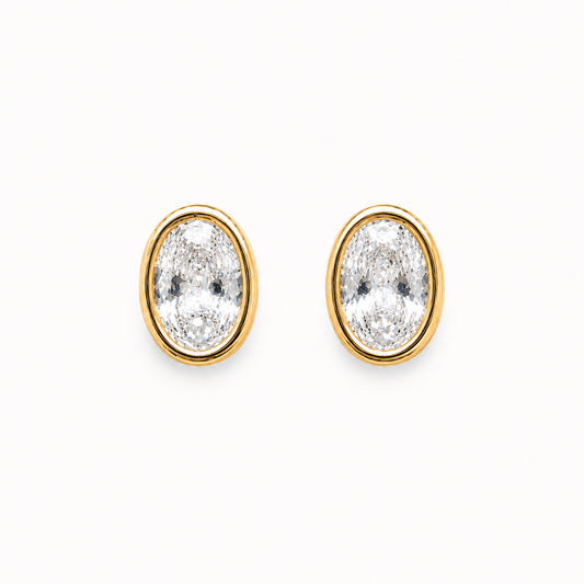 Oval Bezel studs