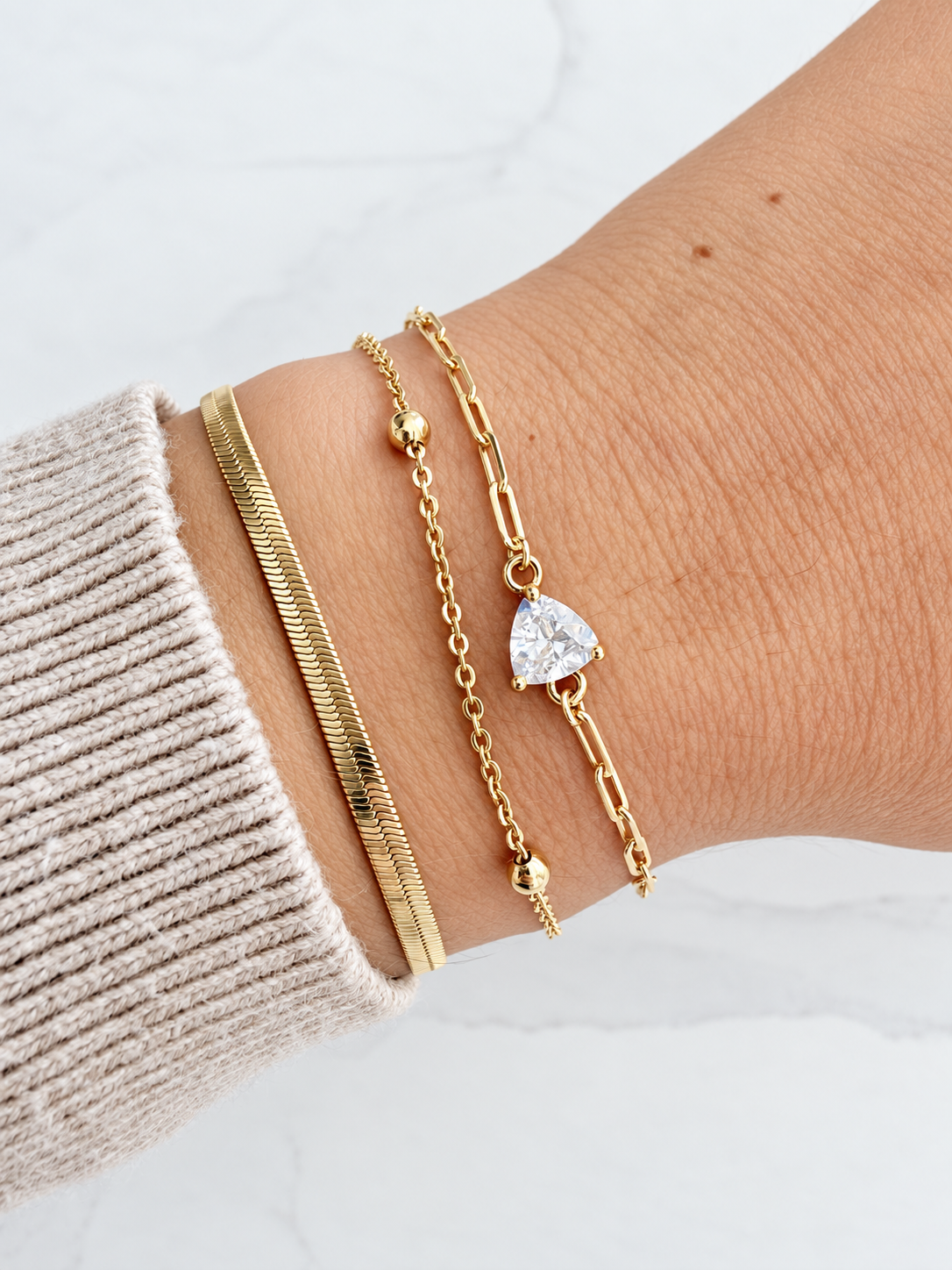 Trillion Zircon Bracelet
