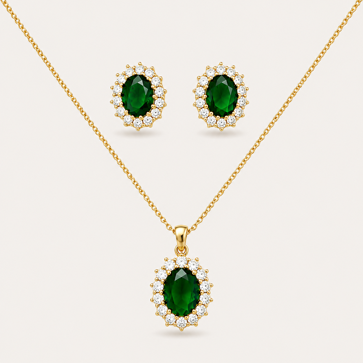Gemstone Halo Set