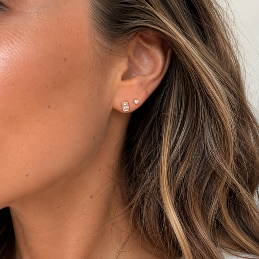 Rectangle Bezel Studs