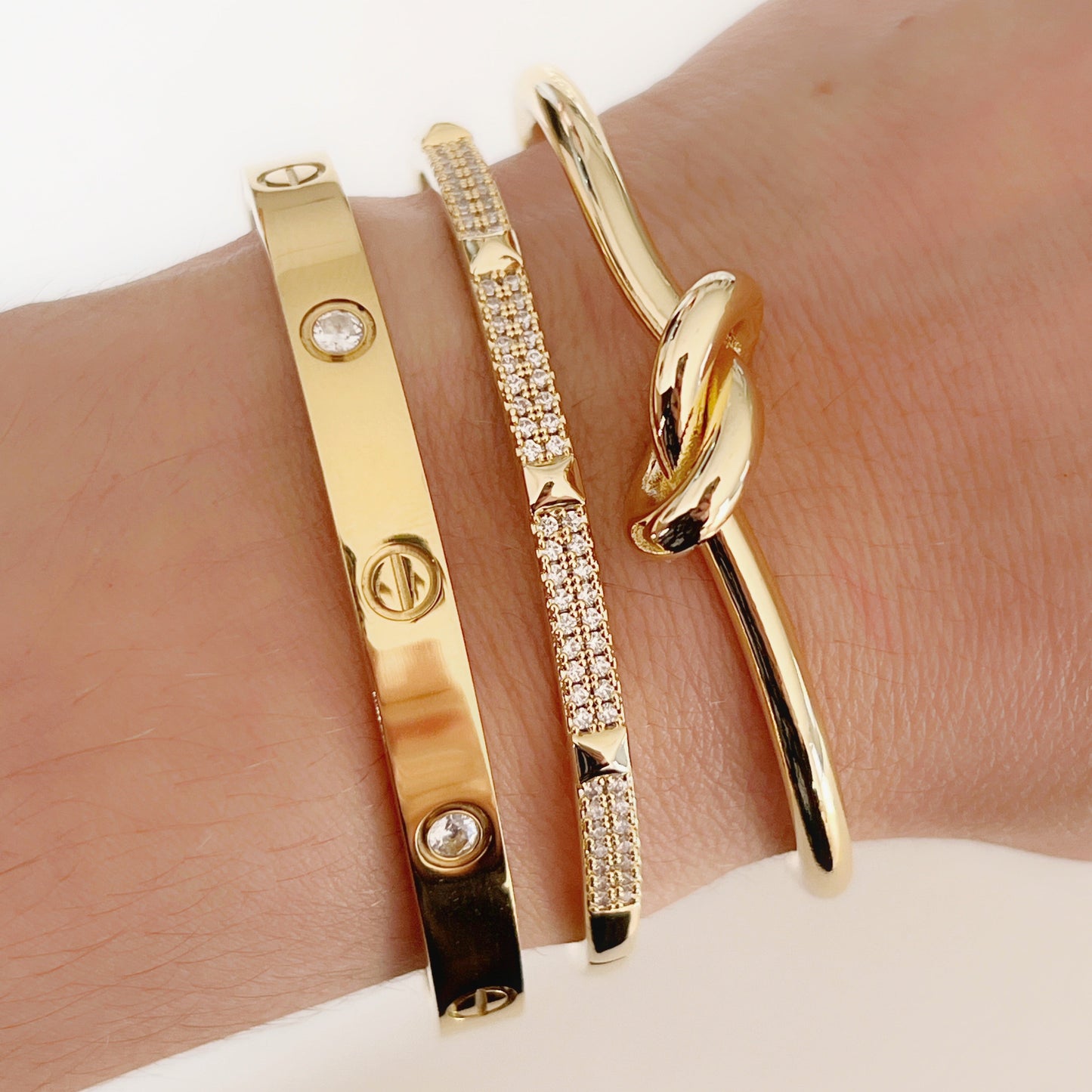 Mesh Diamonds Bangle