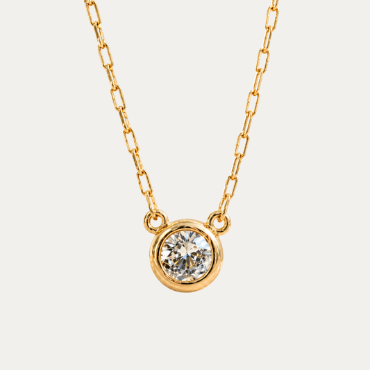 Bezel Zircon Necklace