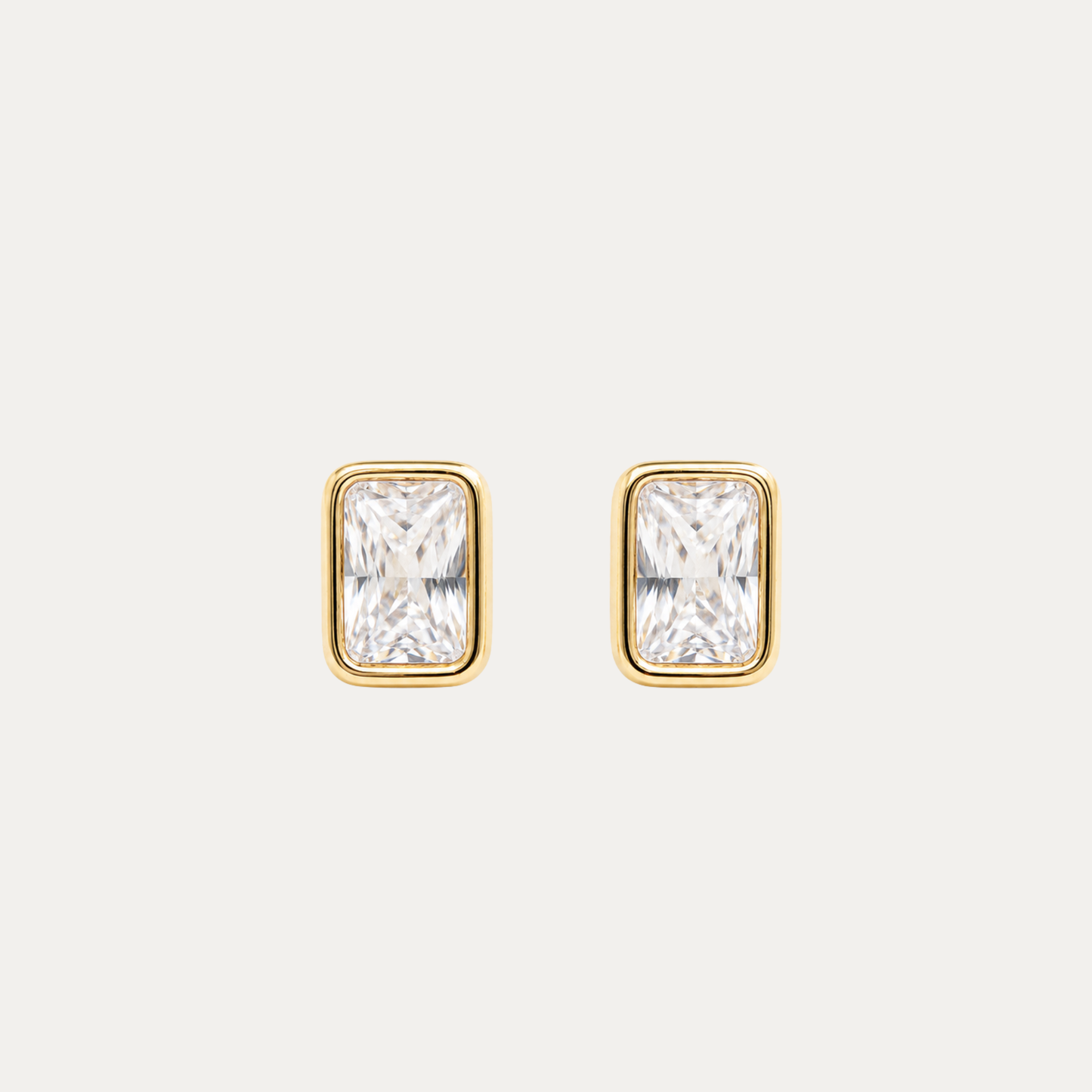 Rectangle Bezel Studs