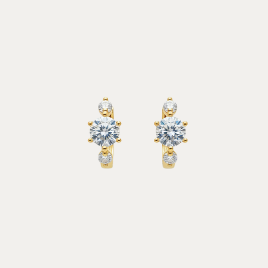 Shimmer Huggie Earrings