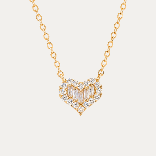 Dainty Pavé Heart Necklace