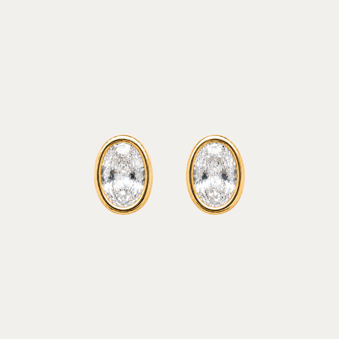 Oval Bezel studs