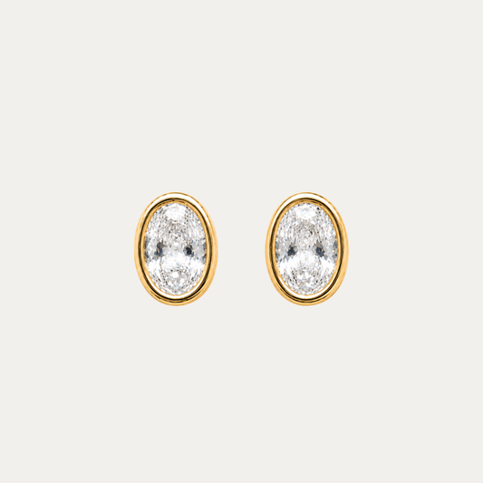 Oval Bezel studs