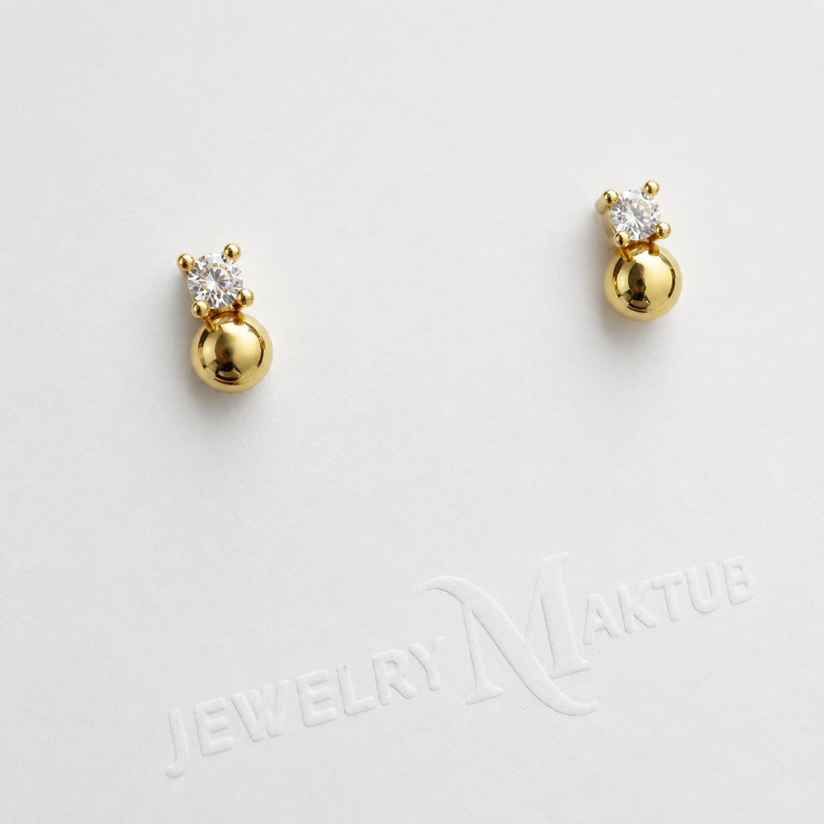 Half Ball Stud Earrings