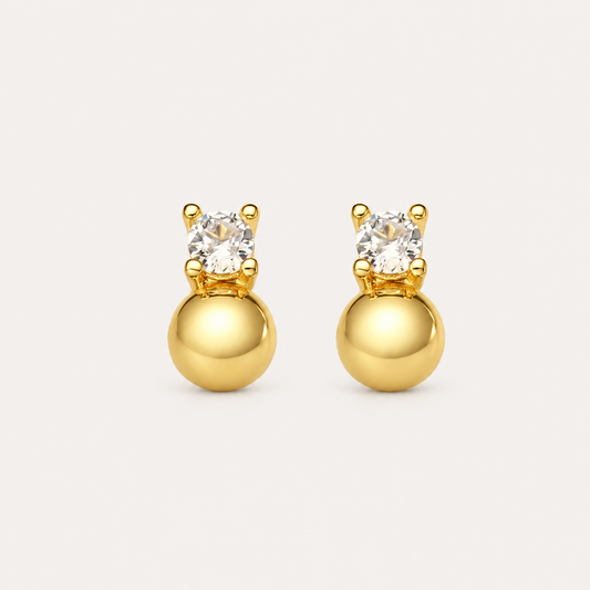 Half Ball Stud Earrings