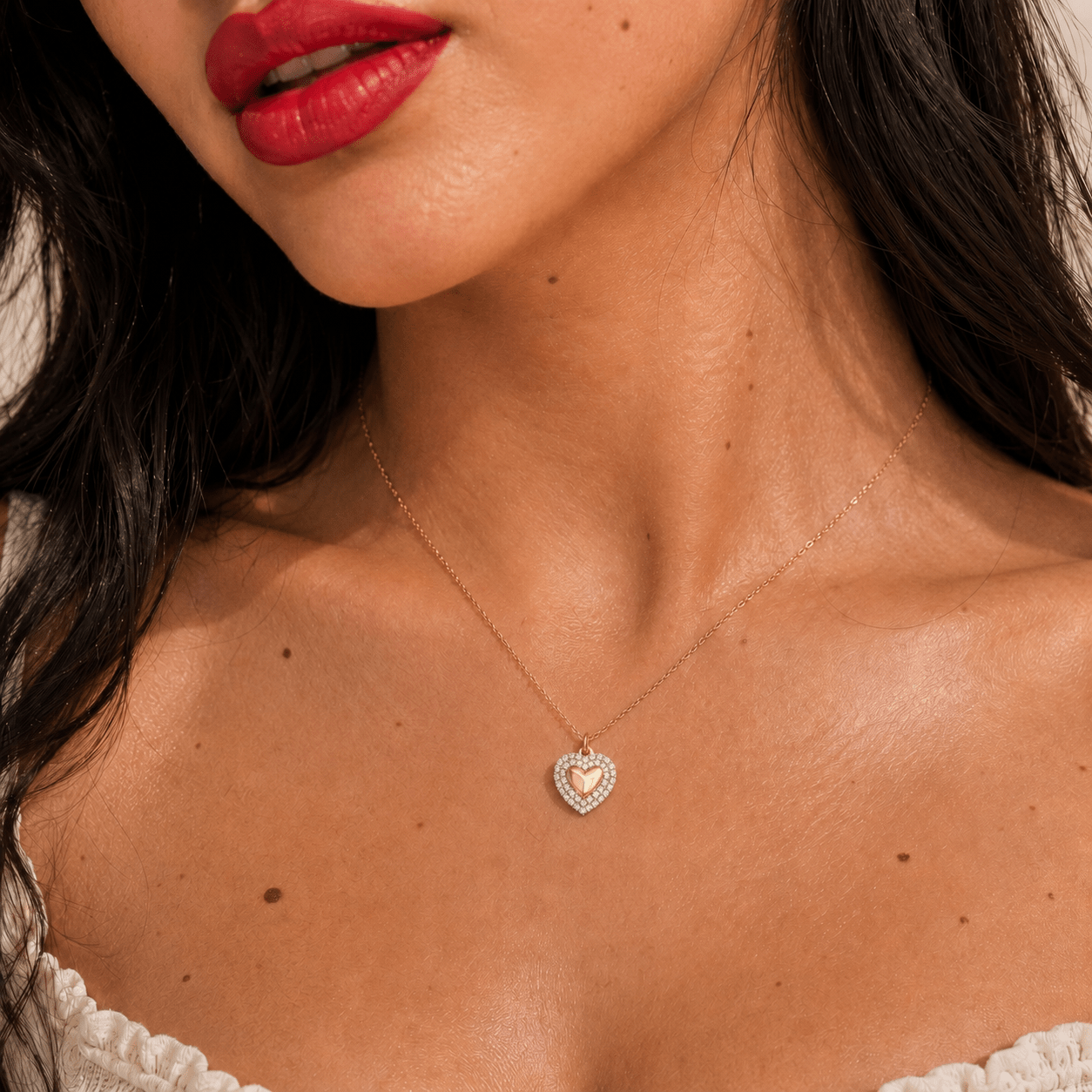 Anne Heart Necklace - Jewelry Maktub LLC