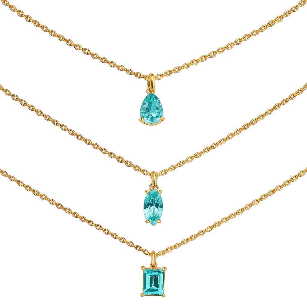 Aqua Glow Necklace - Jewelry Maktub LLC