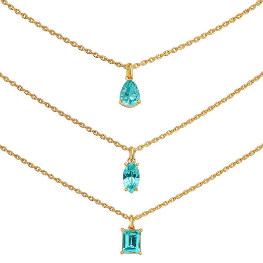 Aqua Glow Necklace - Jewelry Maktub LLC