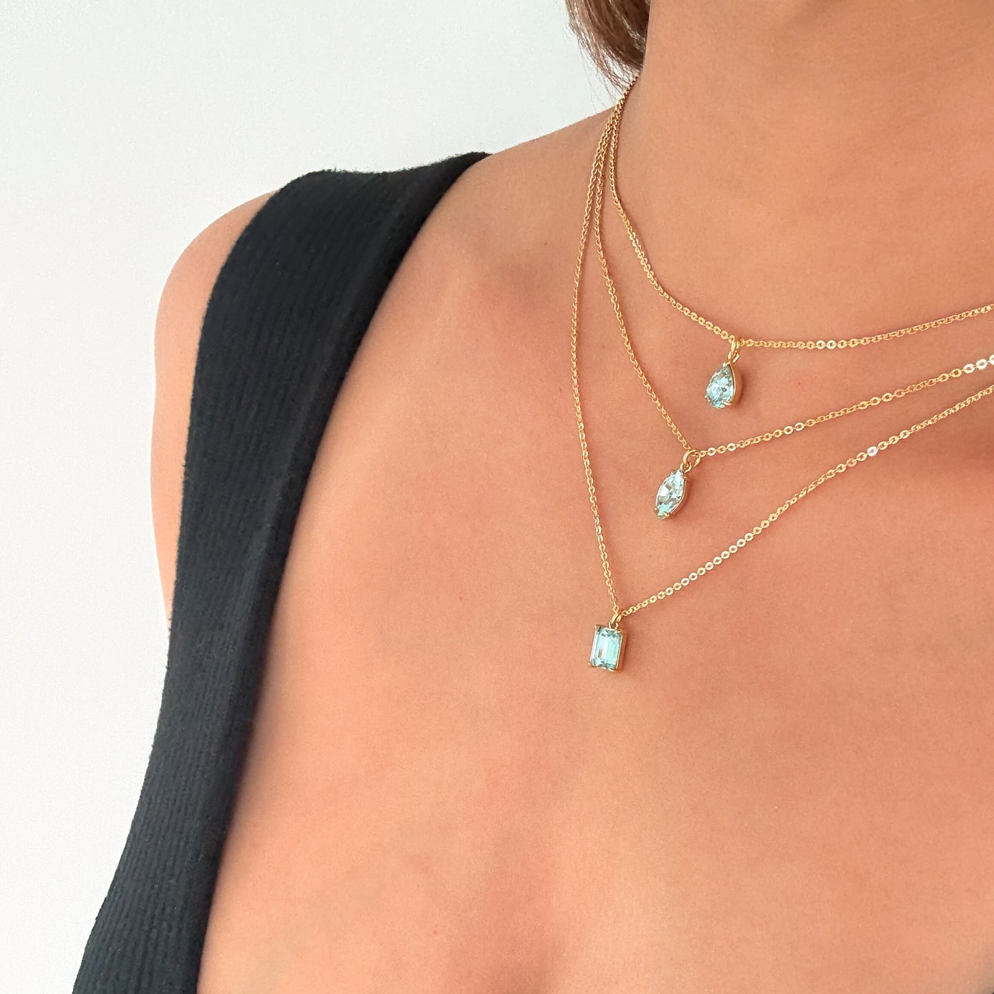 Aqua Glow Necklace - Jewelry Maktub LLC