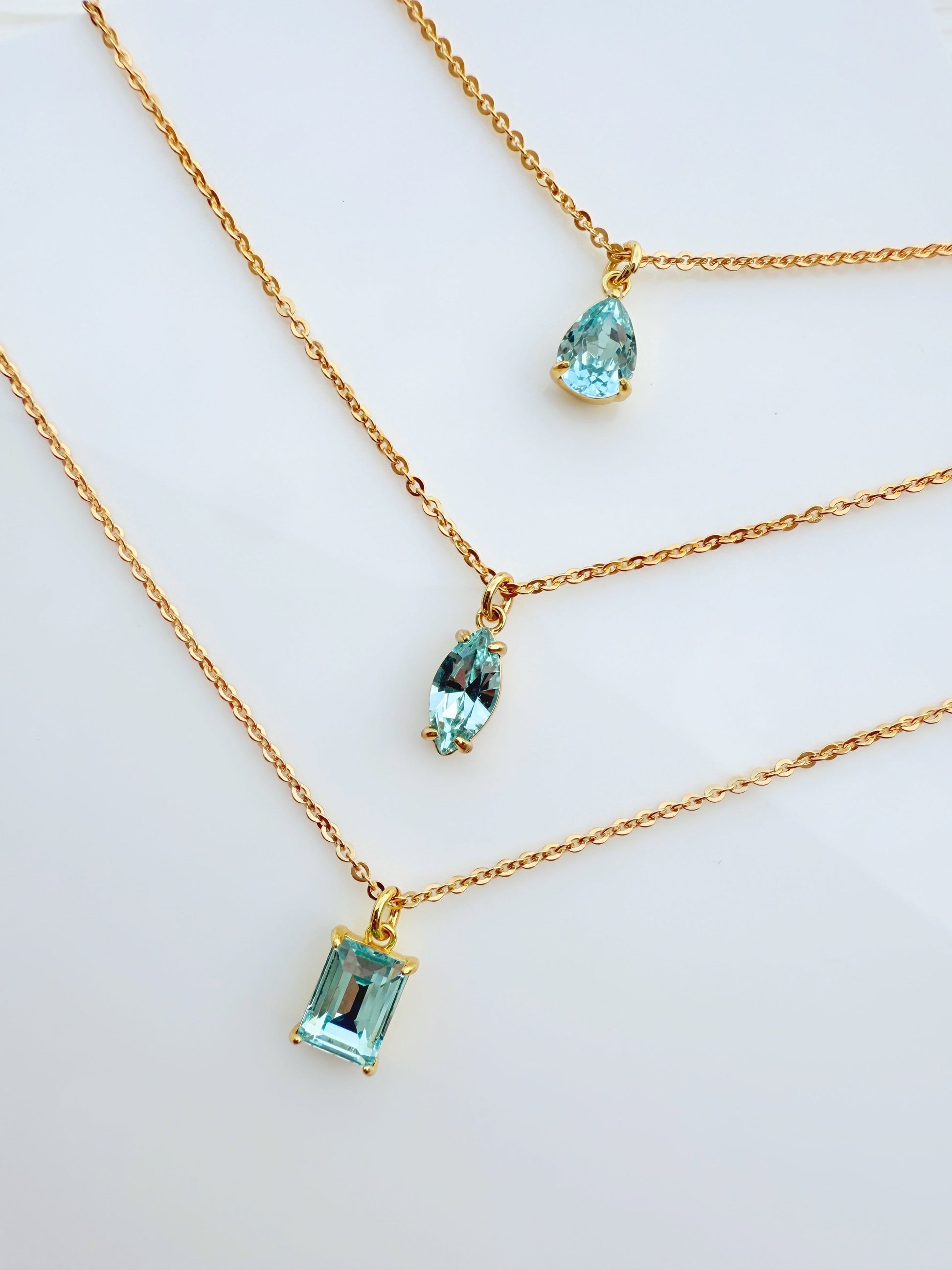 Aqua Glow Necklace - Jewelry Maktub LLC