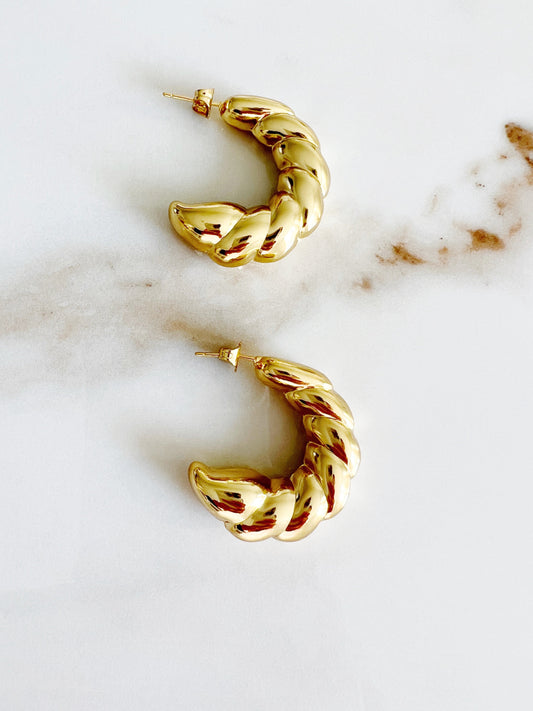 Berska Chunky Hoops - Jewelry Maktub LLC