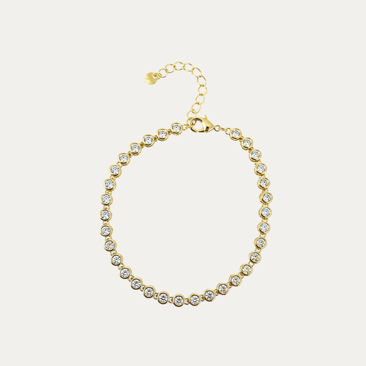 Bezel Tennis Bracelet - Jewelry Maktub LLC