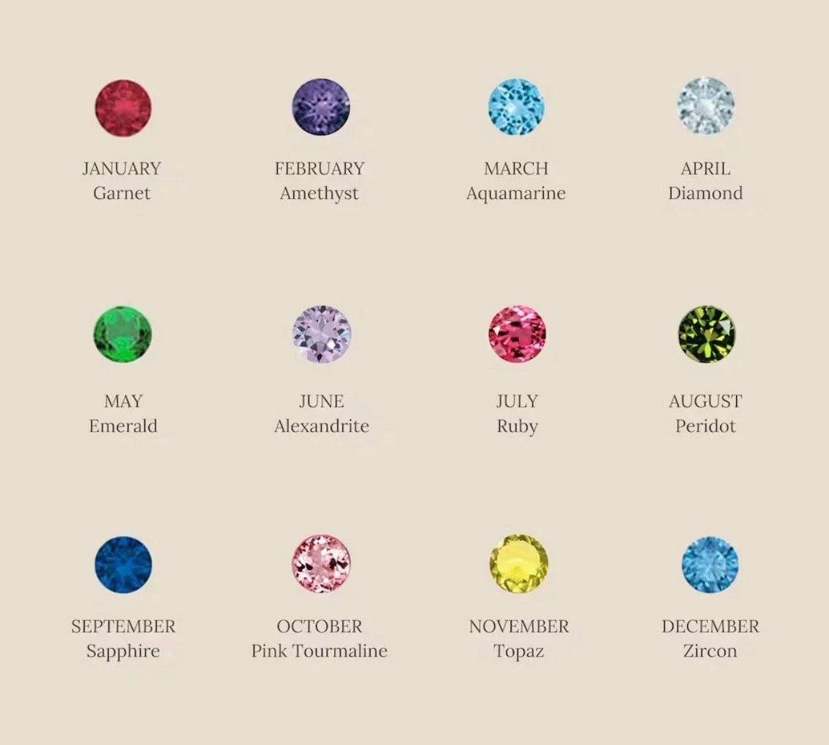 Birthstone Necklace - Jewelry Maktub LLC
