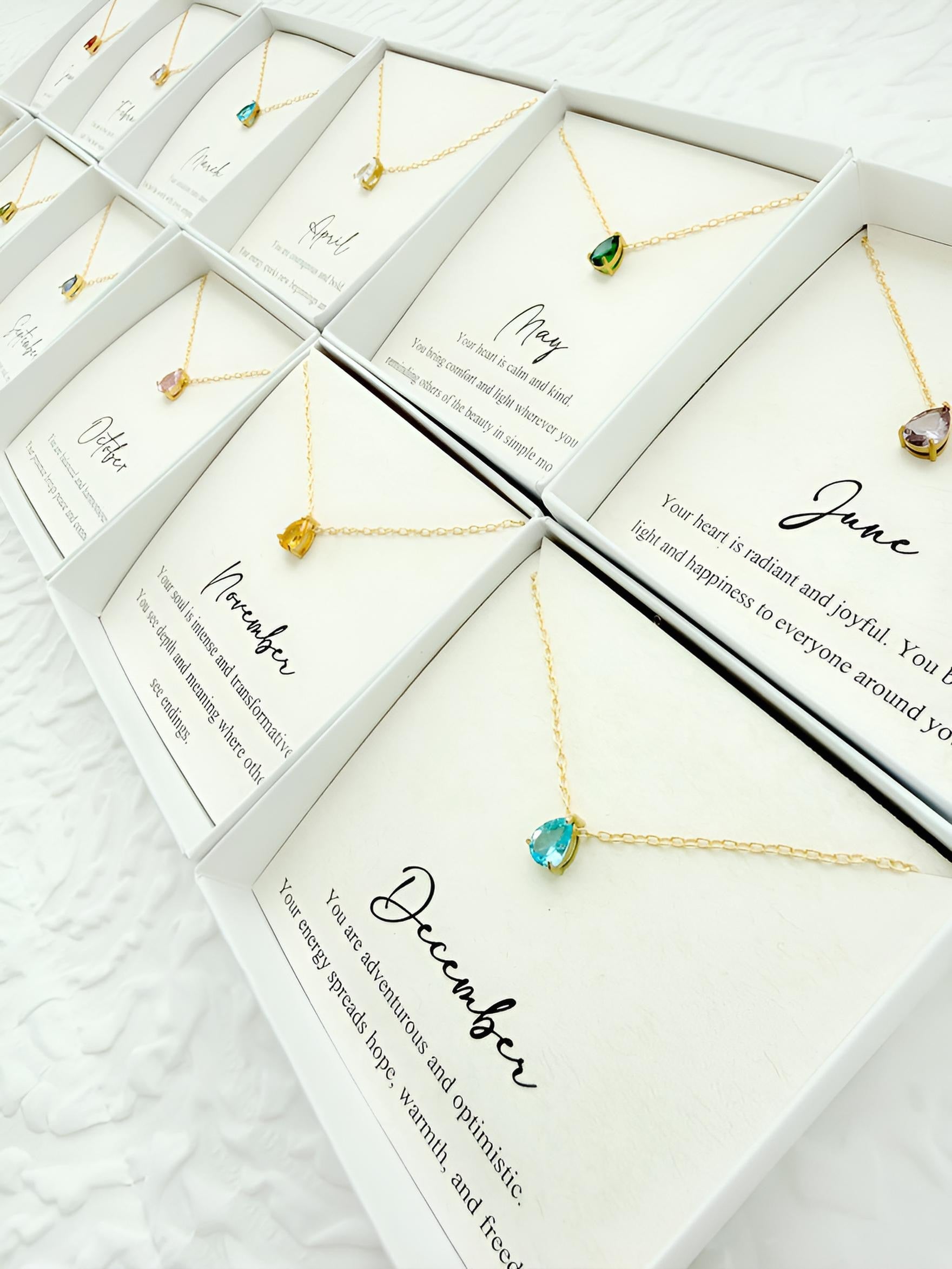 Birthstone Necklace - Jewelry Maktub LLC