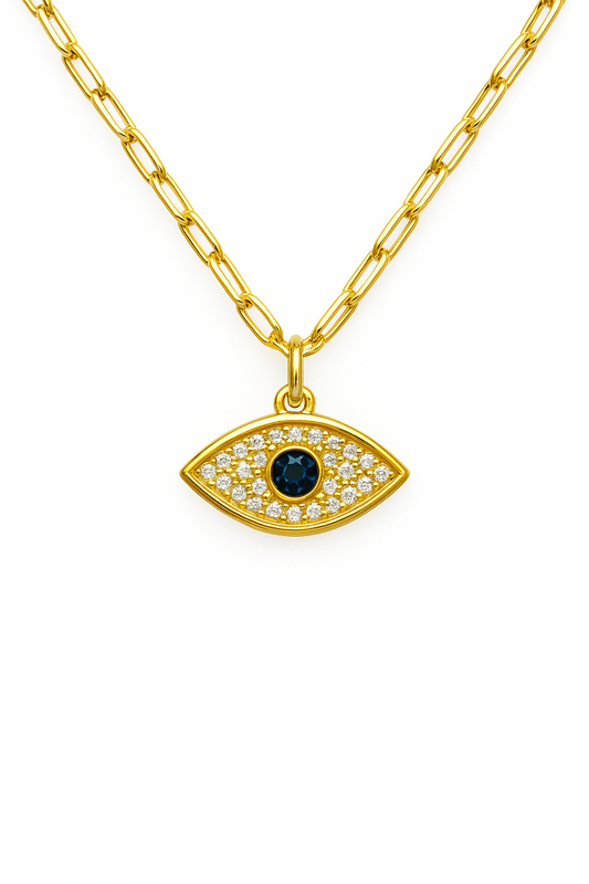 Blue Dainty Evil Eye - Jewelry Maktub LLC