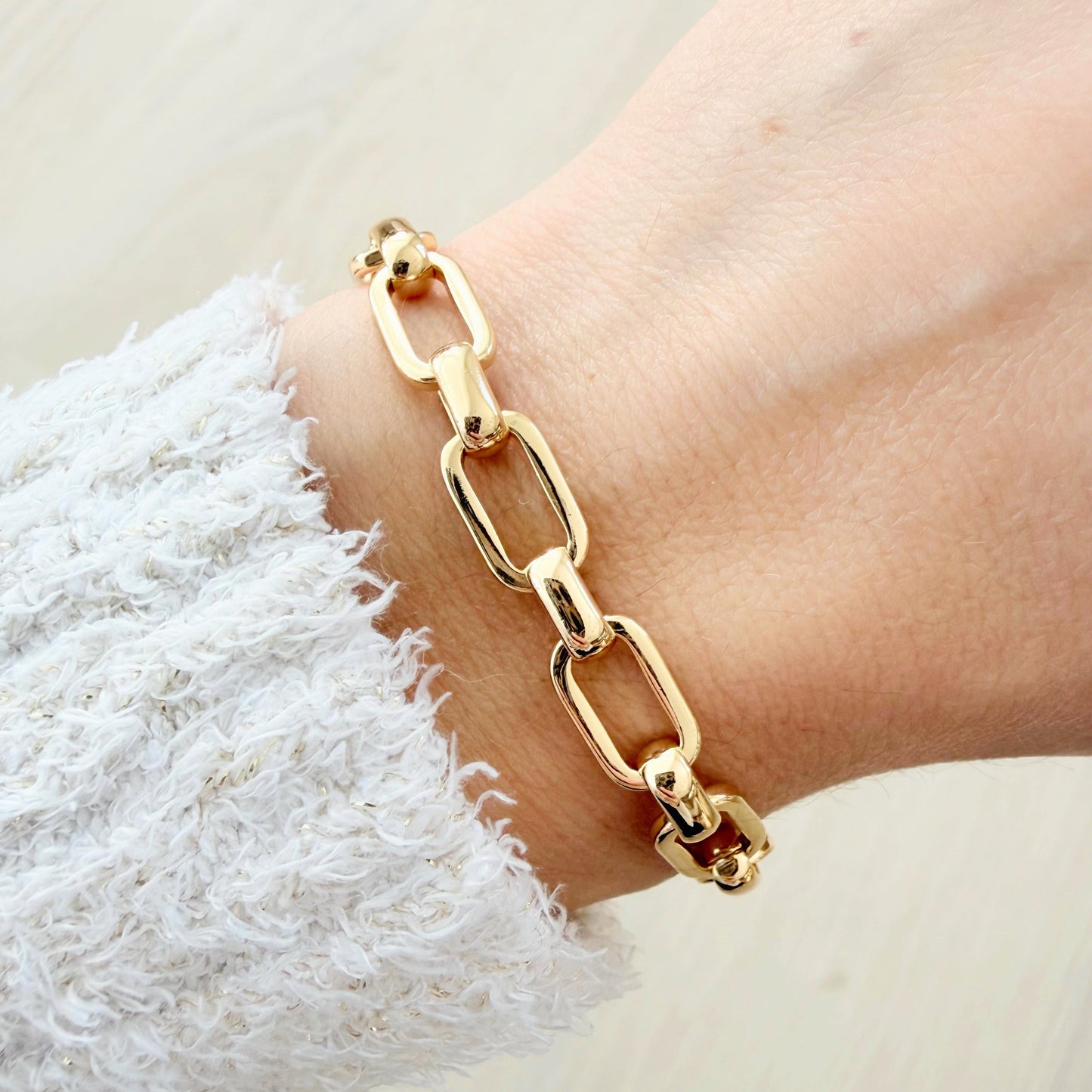 Chunky Paperclip Bracelet - Jewelry Maktub LLC
