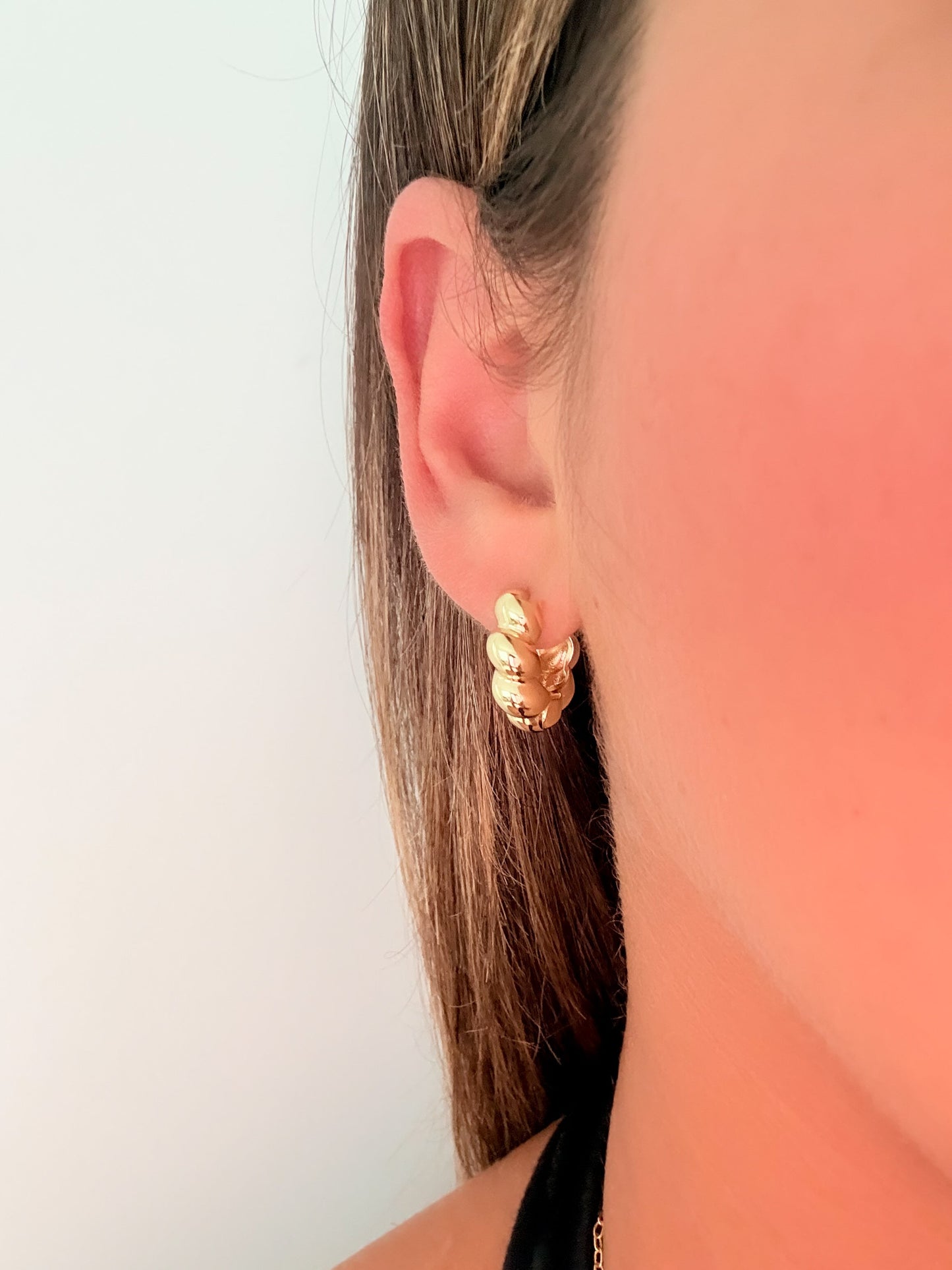 Croissant Hoop Earrings - Jewelry Maktub LLC