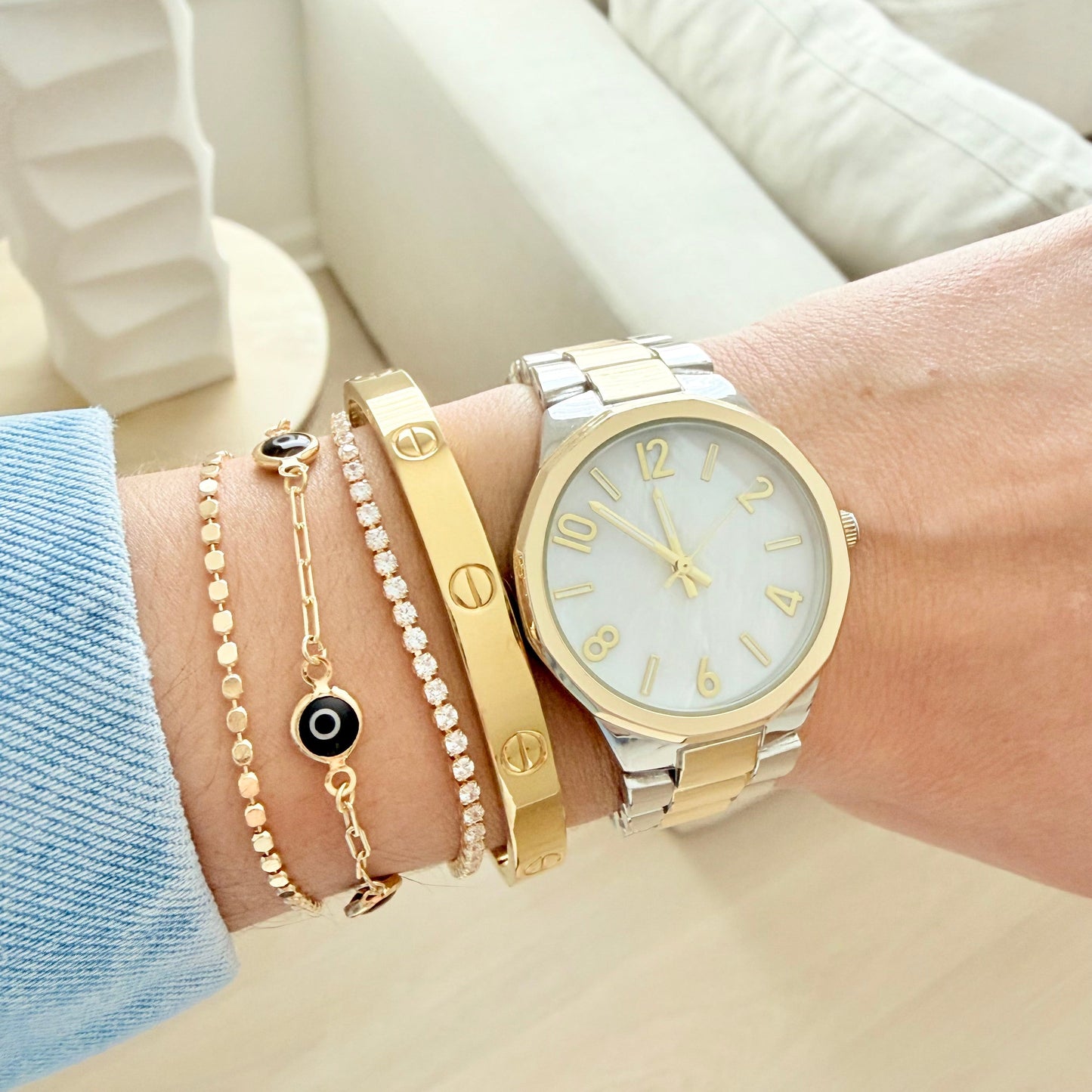 Dainty Evil Eye Bracelet - Jewelry Maktub LLC