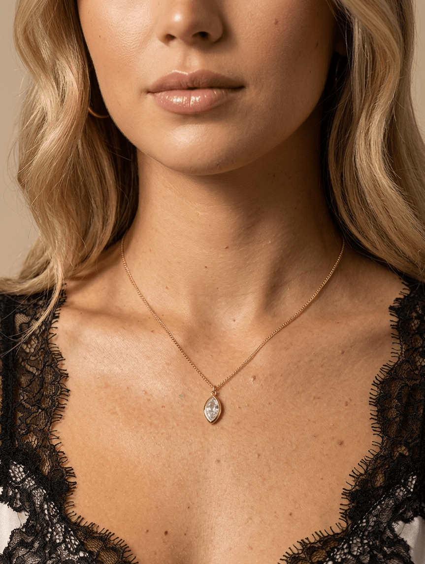 Eden Marquise Necklace - Jewelry Maktub LLC