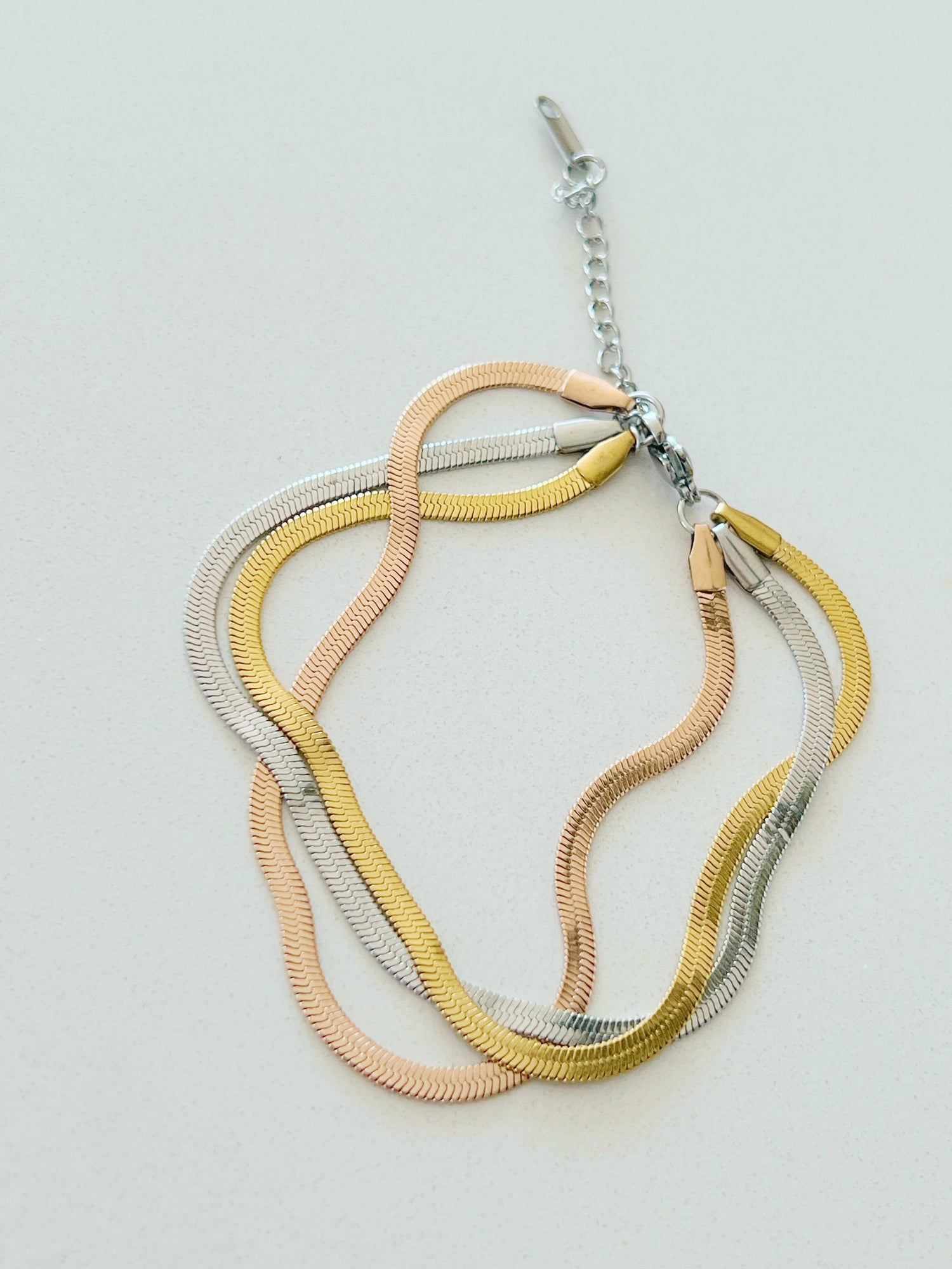 Emilia Three tone Bracelet - Jewelry Maktub LLC
