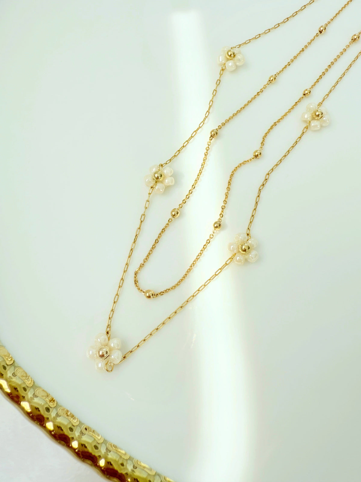 Flower Layering Necklace - Jewelry Maktub LLC