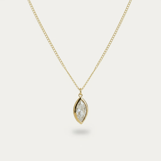 Marquise Bezel Zircon Necklace