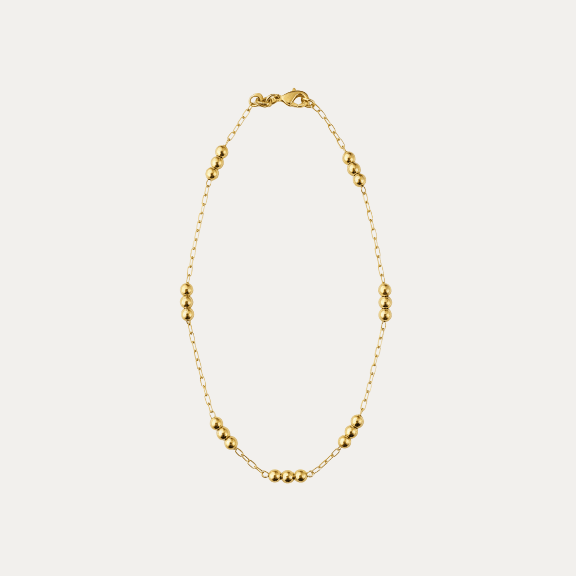 Golden Bead Anklet - Jewelry Maktub LLC