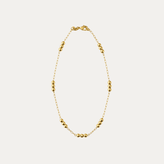 Golden Bead Anklet - Jewelry Maktub LLC