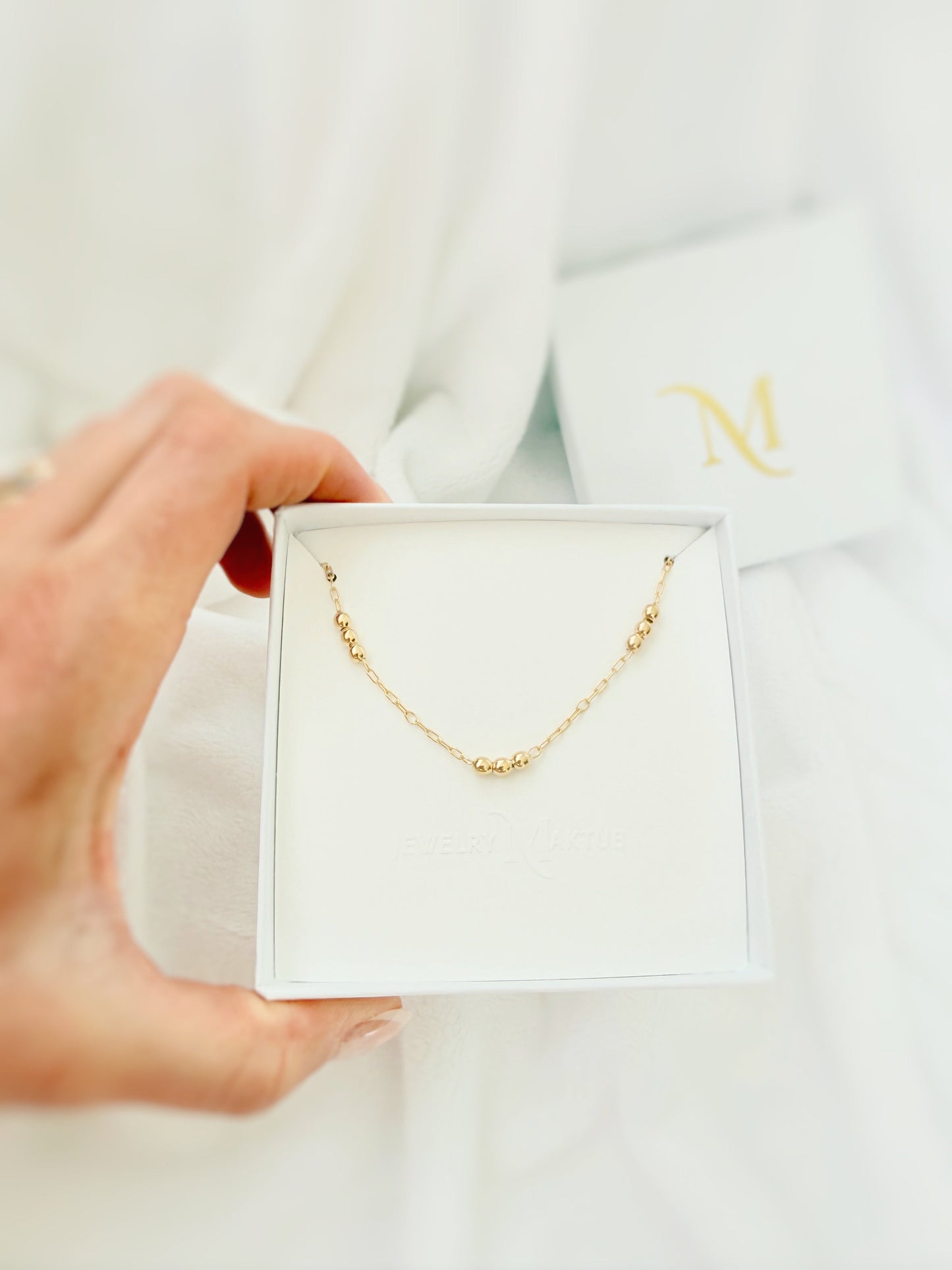 Golden Bead Anklet - Jewelry Maktub LLC