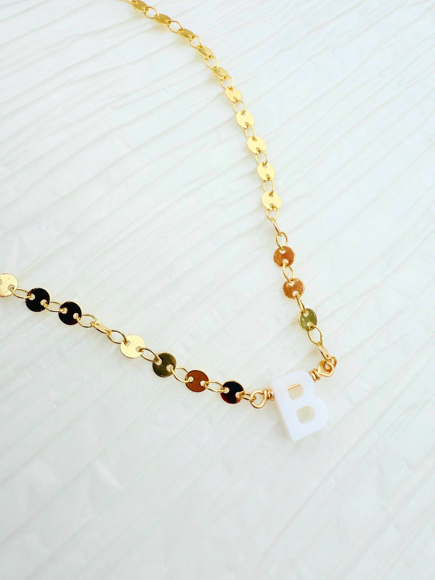 Golden Dot Initial - Jewelry Maktub LLC