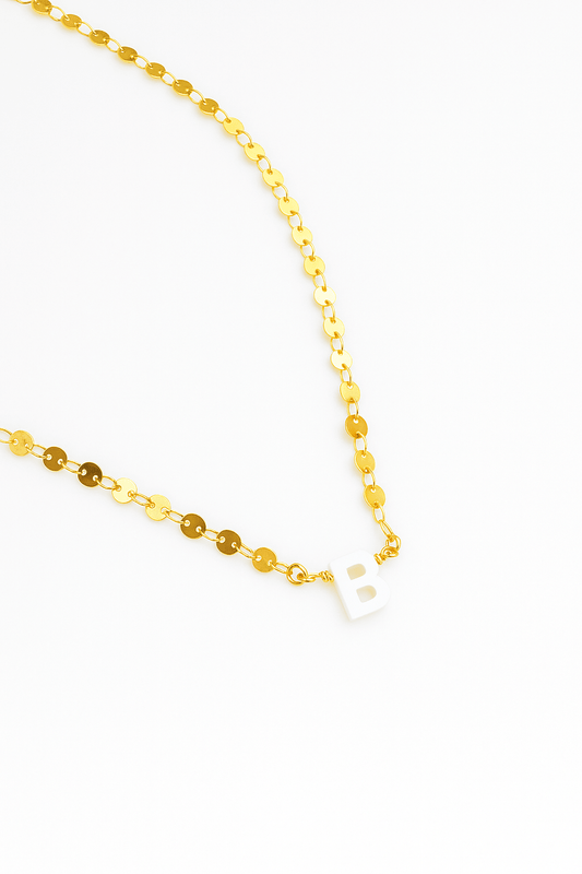 Golden Dot Initial - Jewelry Maktub LLC