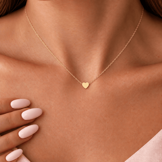 Golden Heart Necklace - Jewelry Maktub LLC