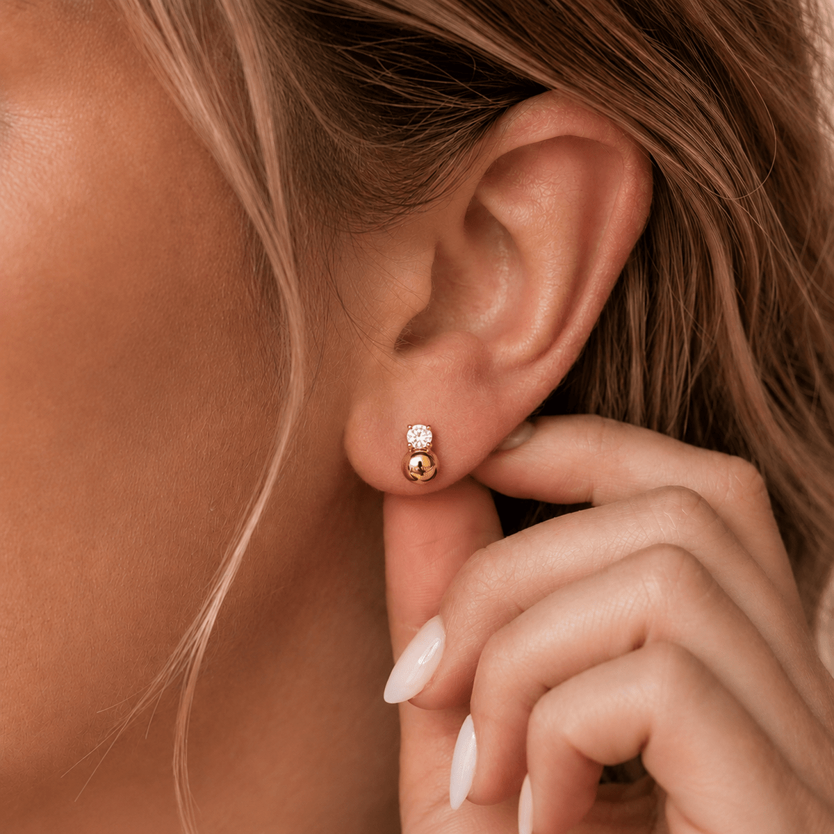 Half Ball Stud Earrings - Jewelry Maktub LLC