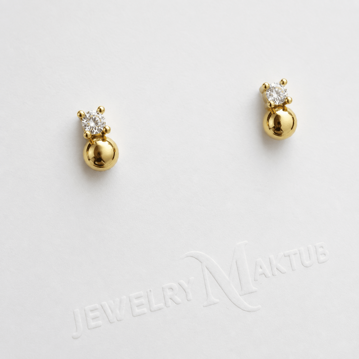 Half Ball Stud Earrings - Jewelry Maktub LLC